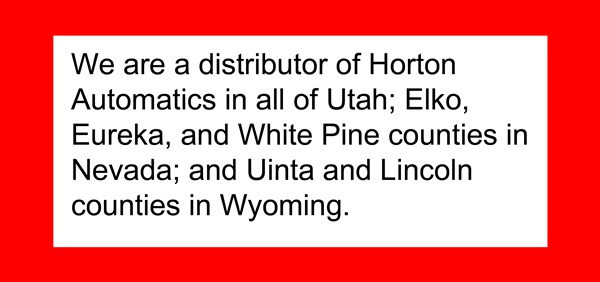 we are a distributor of horton automatics